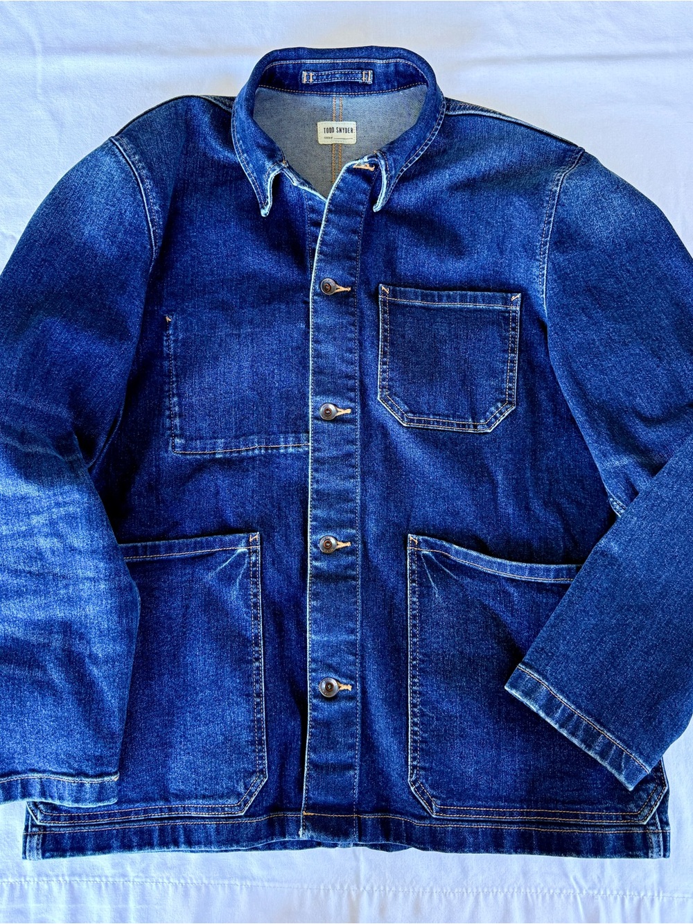 Todd Snyder Indigo Denim Chore Coat Workwear Jacket Men’s Blue XL